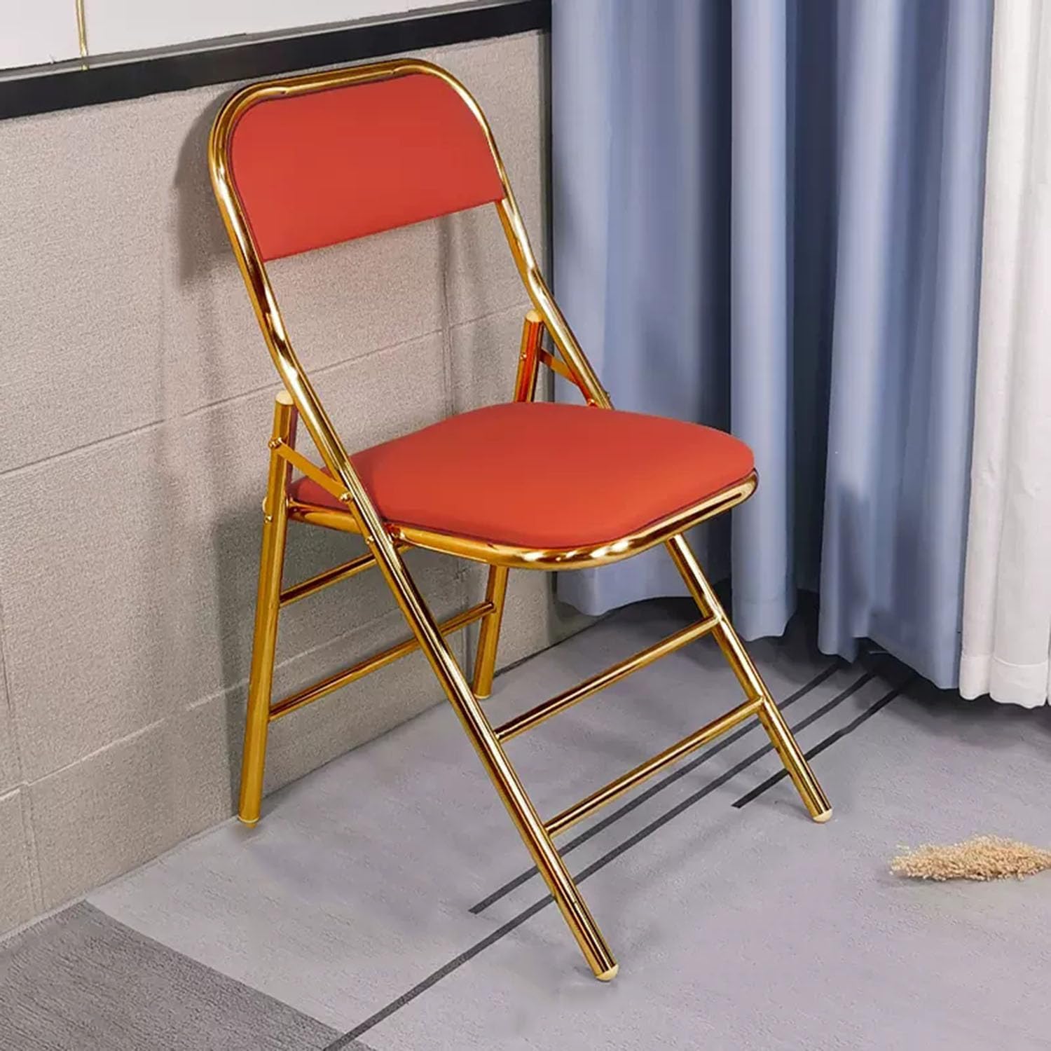 Housewares Coloured Padded Folding Chair, Red, 46CM*50CM*81CM