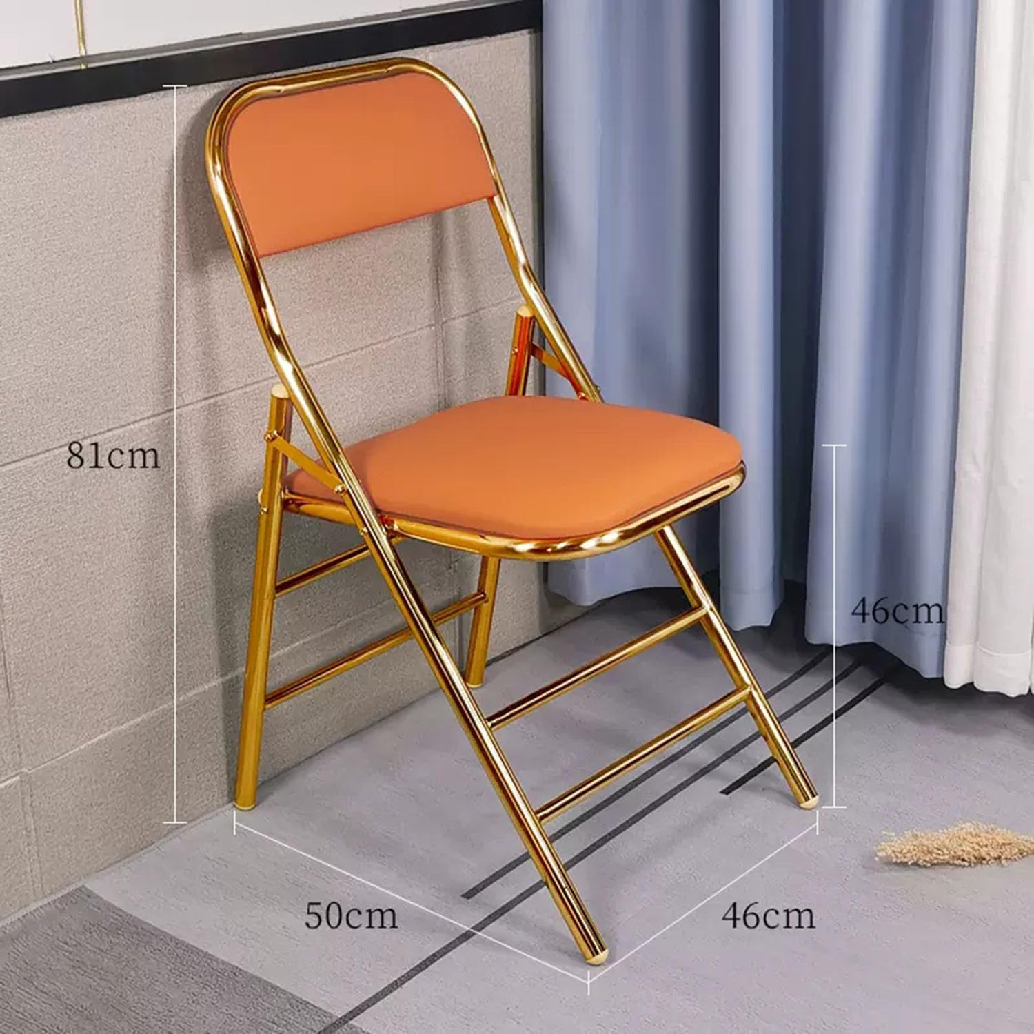 Housewares Coloured Padded Folding Chair, Red, 46CM*50CM*81CM